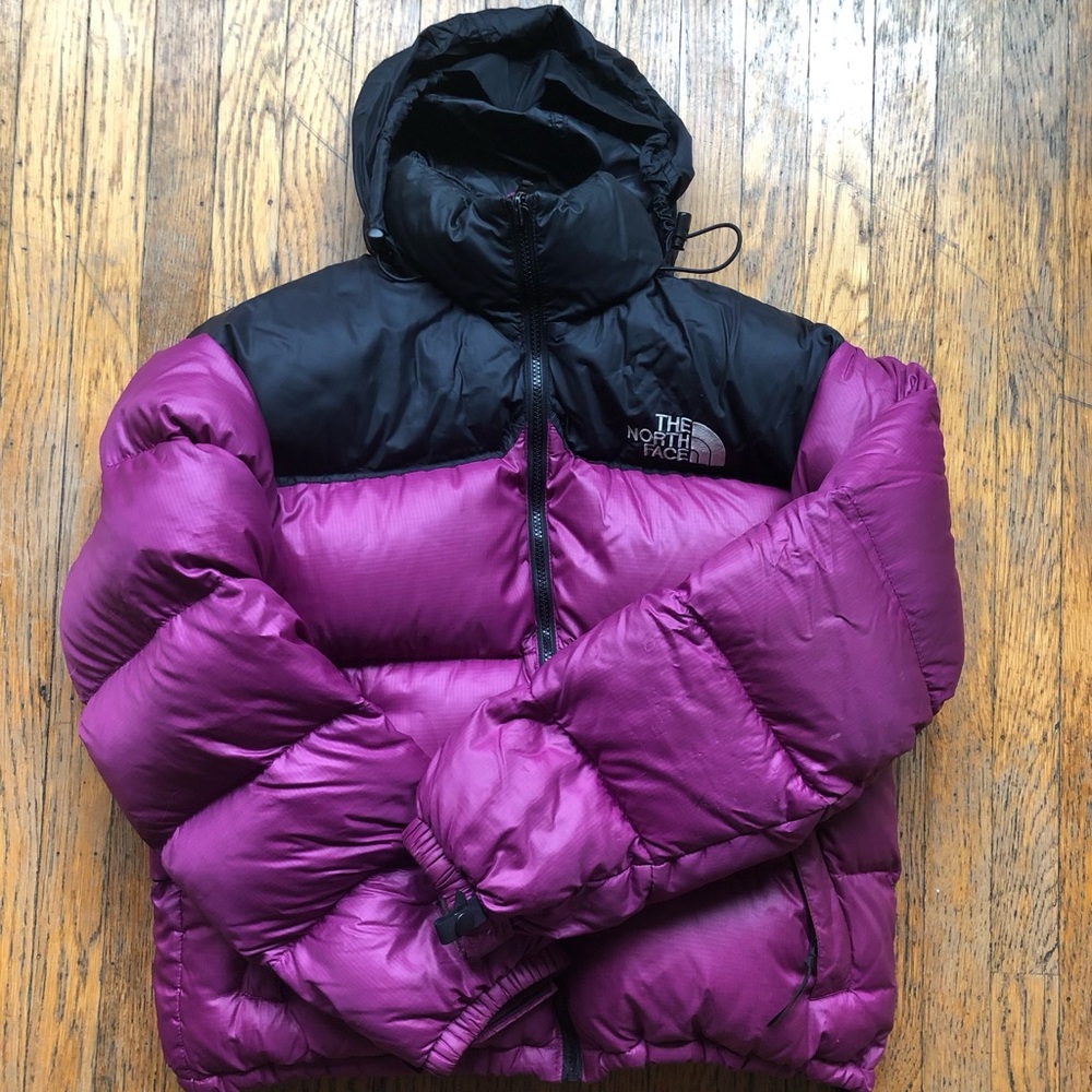 North Face Vintage Nuptse Puffer Jacket Women’s Large Purple/Magenta